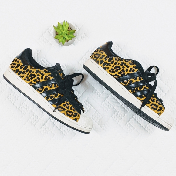 adidas shell toe leopard print